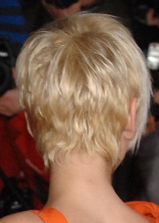 trendy short hairstyle. this short hairstyle and