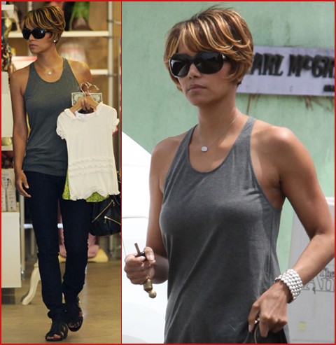 halle berry catwoman hairstyle. haircut every three days;
